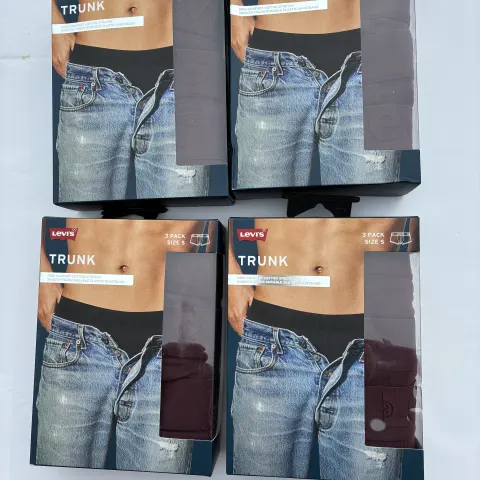 4 x 3 Pack Levis Boxers Burgundy