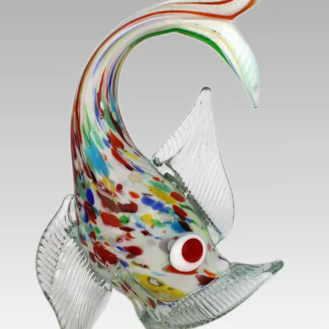 Murano Style Art Glass Fish Sculpture