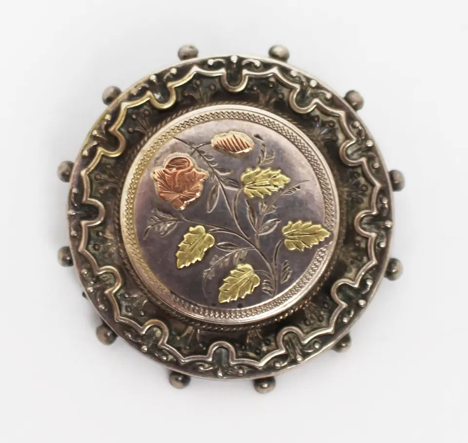 Silver & Gold Floral Brooch
Unhallmarked