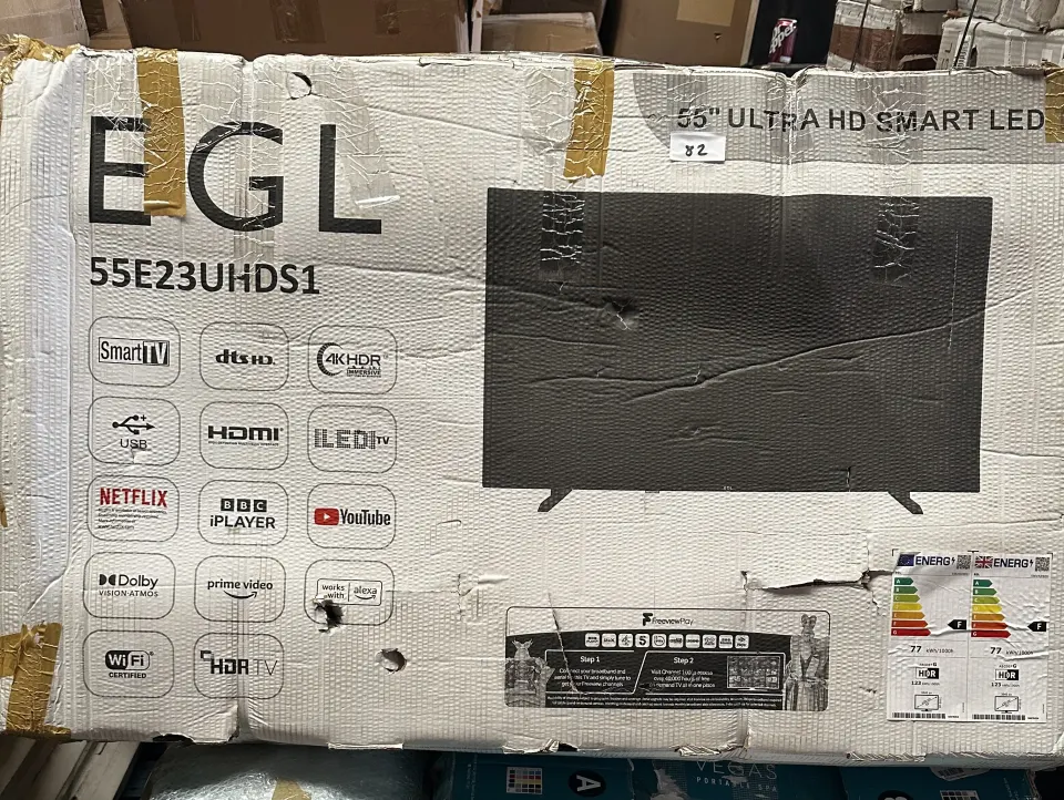 EGL 50" Ultra HD Smart LED TV. RRP £300 - GRADE U