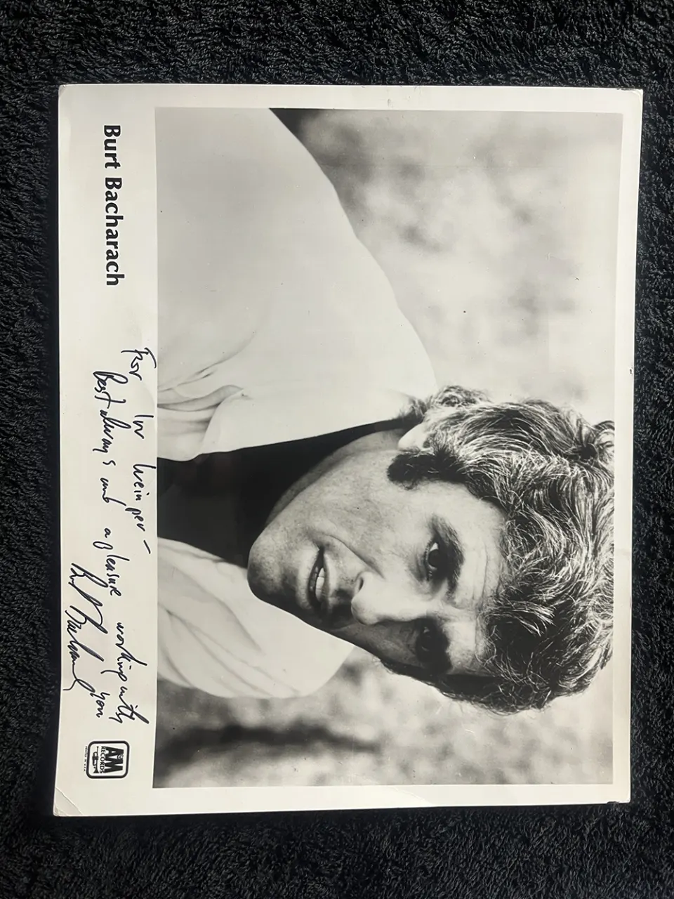 Burt Bacharach Signed