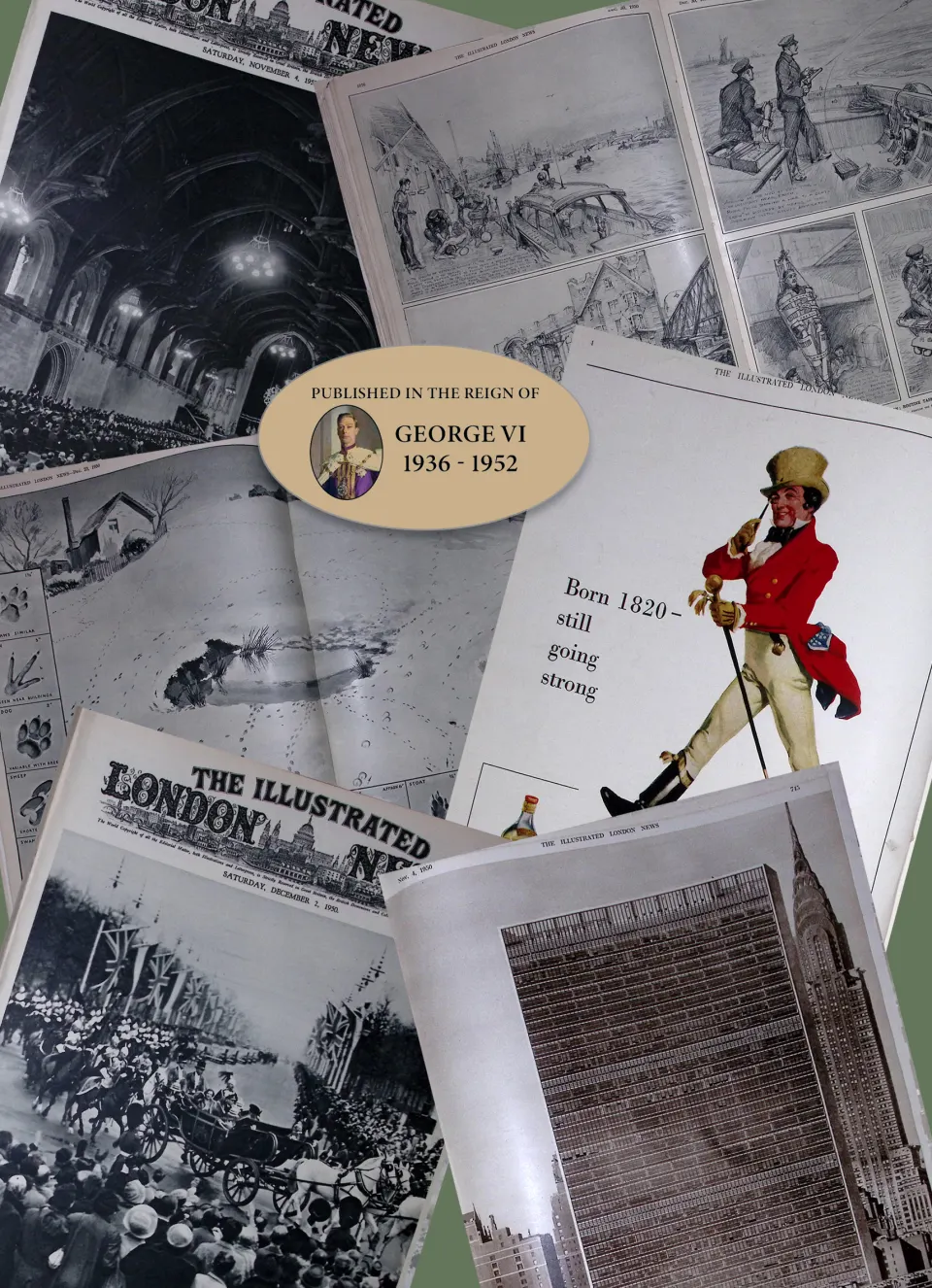 Illustrated London News 75 Years Old Bound Edition 1950 Oct-Dec Over 500 Pages.