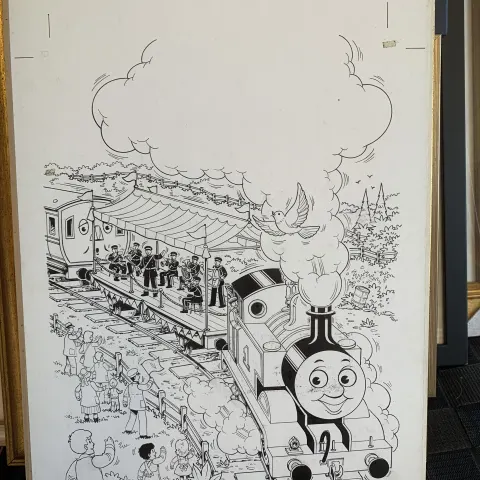 Thomas The Tank Engine & Friends Original Artwork, Signed By Timothy Marwood Full Page