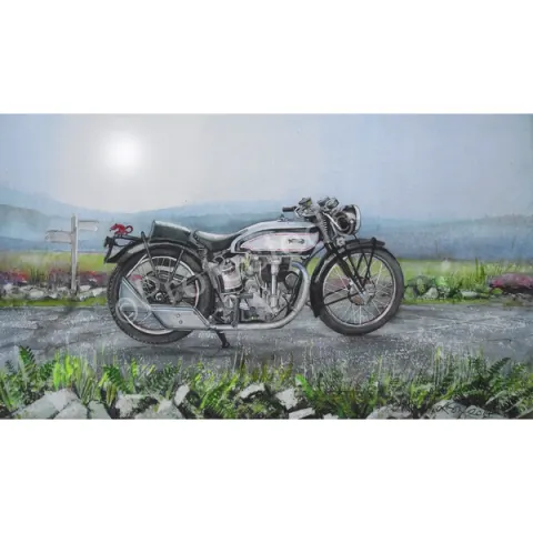 Norton Manx 1930's Iconic British Motorbike Metal Wall Art