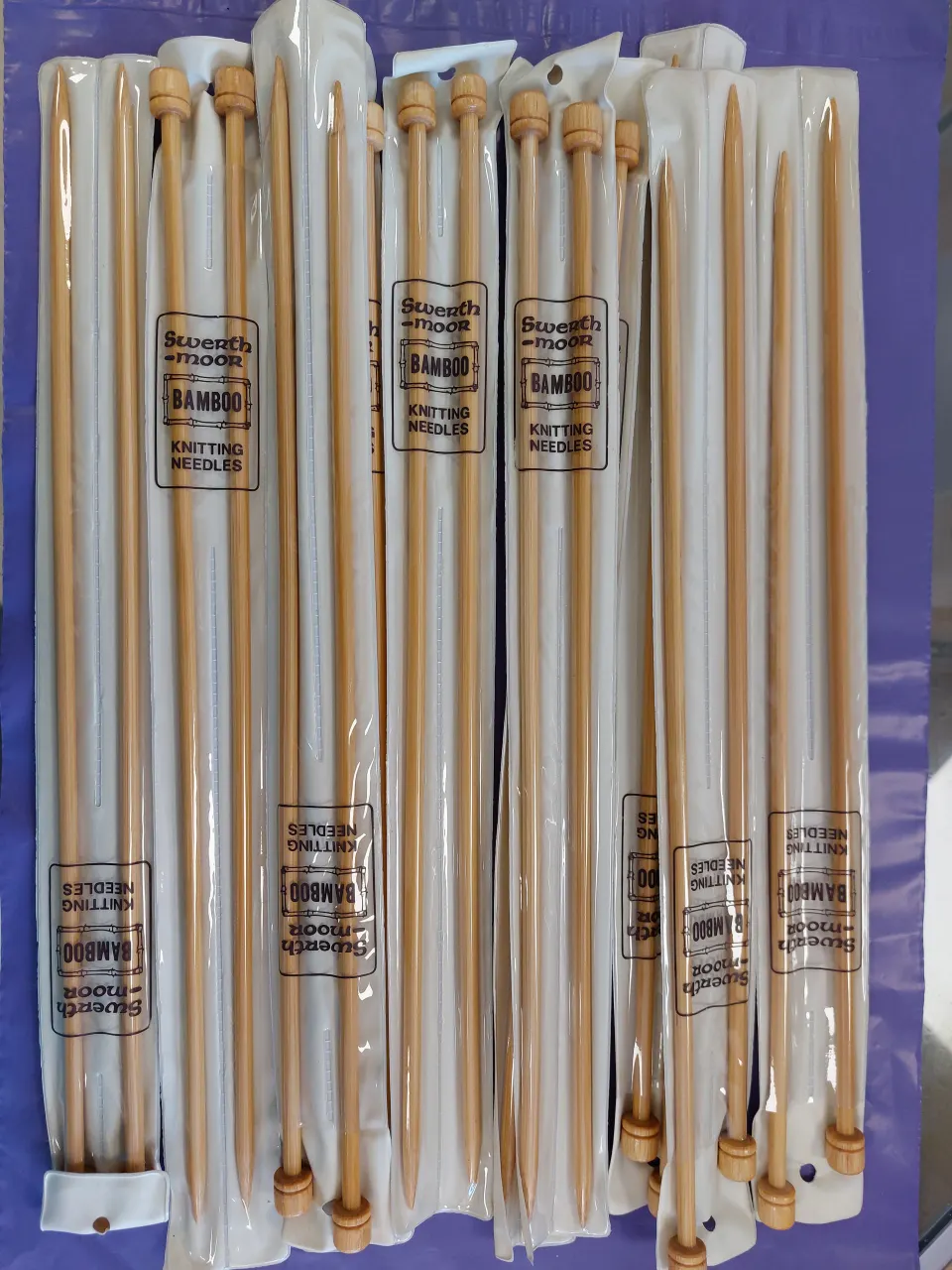 12 sets of bamboo knitting needles various sizes