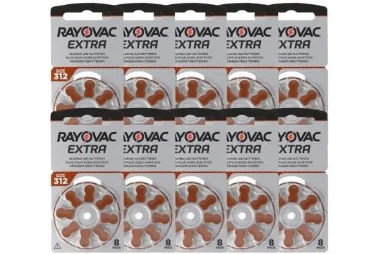 Rayovac Extra 80-PACK Hearing Aid Batteries Featuring Sound Fusion™ Technology L15a
