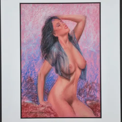 A. Orme Original Pastel Painting Titled "Evening Ware"