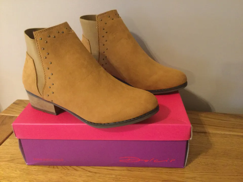 Dolcis “Wendy” Ankle Boots, Size 7,  Tan - NEW RRP £45.00