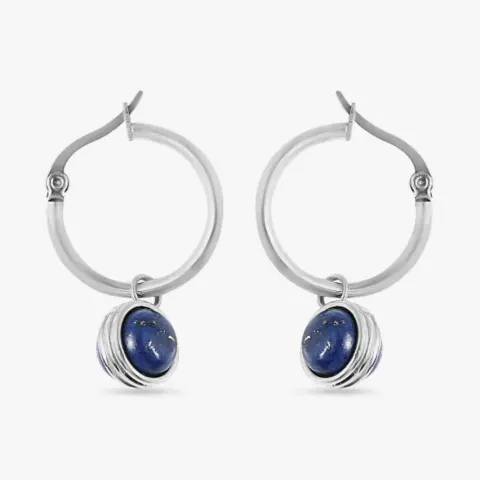 New! Lapis Dragon Pendant With Chain & Earrings