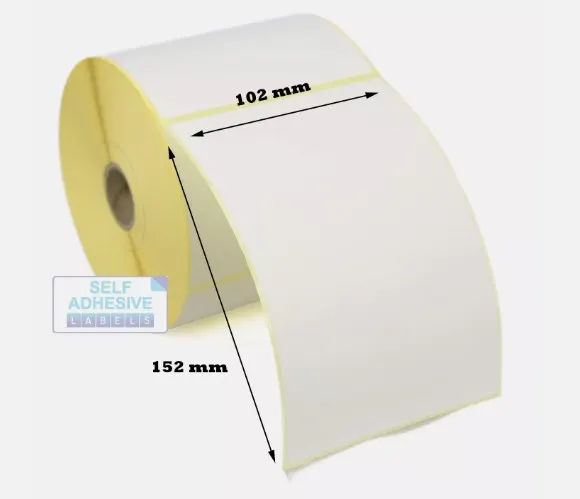 5 x Rolls Of 102 X 152mm Thermal Roll Labels - 1000 ea roll L5c