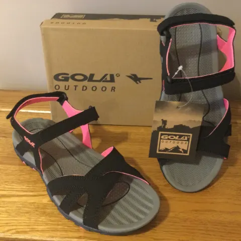 Gola Womens “Cedar” Hiking Sandals, Black/Hot Pink, Size 7 - Brand New