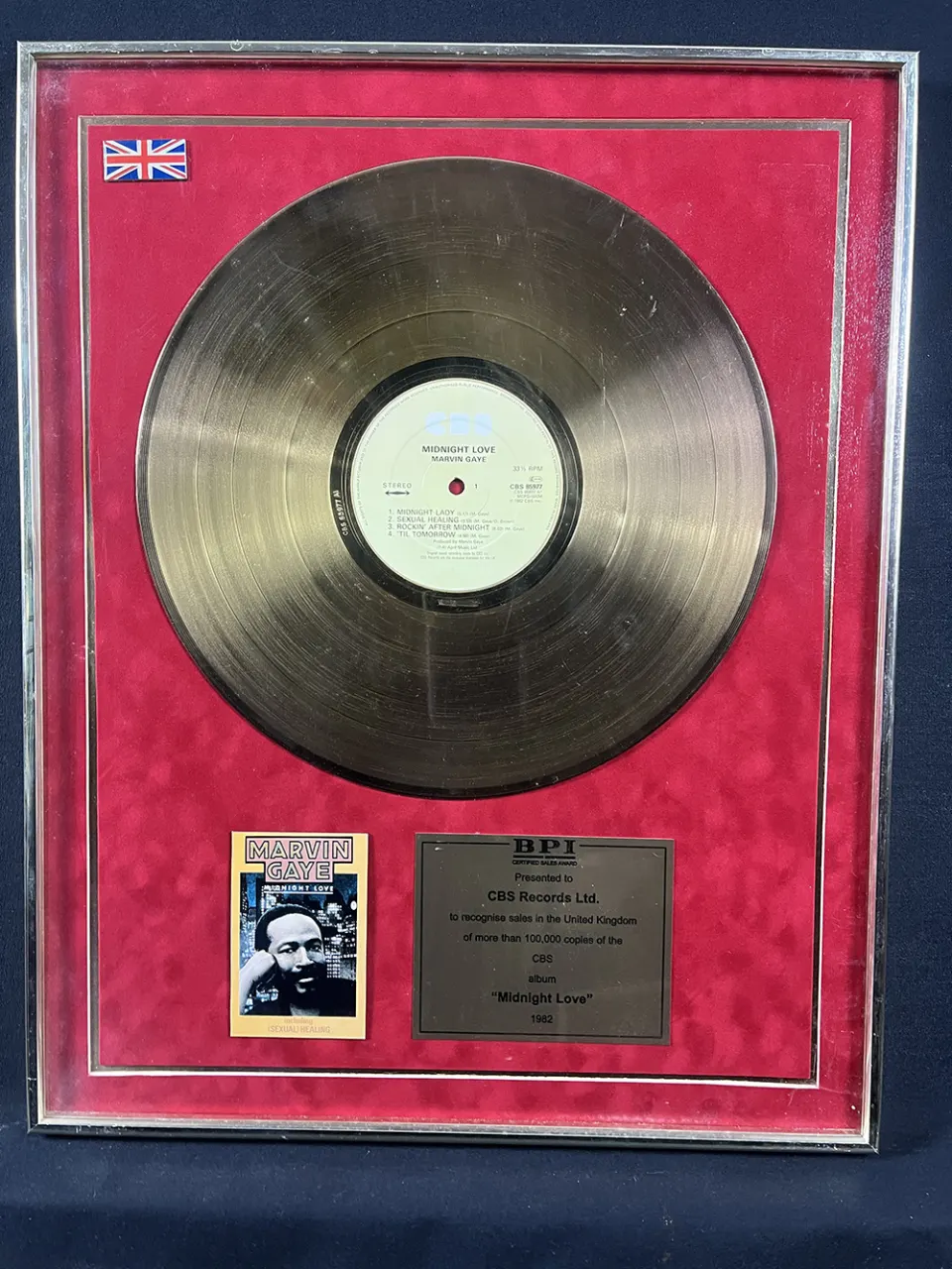 Marvin Gaye 100,000 Sales Award