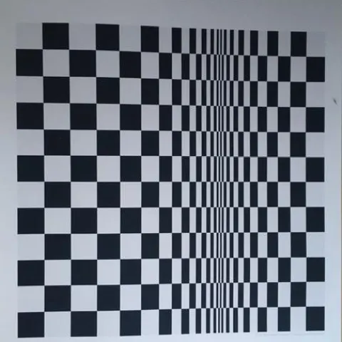 Bridget Riley (b 1931)"Movement In Squares" Lithograph, Maquette Size From The Original, 1964