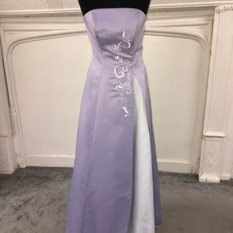 Prom dress lilac and white size 14 approx