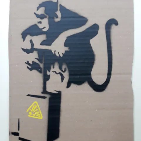 Banksy (Attributed) 'Monkey Detonator' Cardboard - Dismaland Souvenir LE 4/10 (#0200)