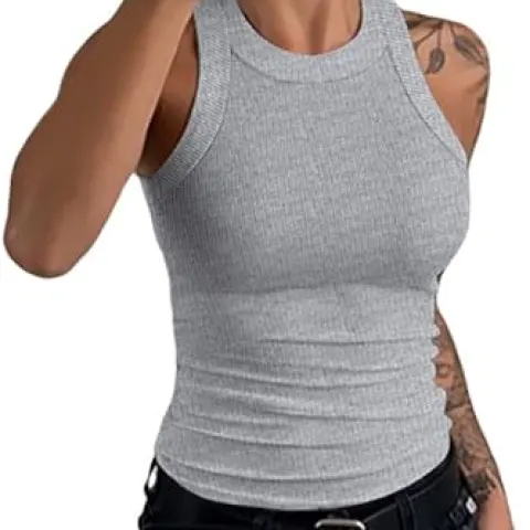 5 x Women's Summer Sleeveless High Neck Tank Top Total RRP £120.75 Lb36a
