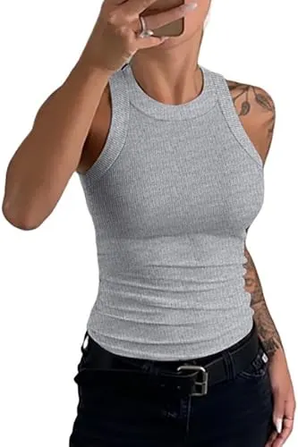 5 x Women's Summer Sleeveless High Neck Tank Top Total RRP £120.75 Lb36a