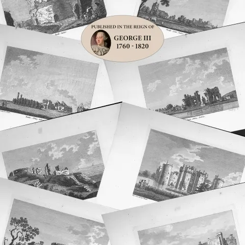 Job Lot Sussex  Francis Grose Antique 230+ Years Old Copper Engravings-2.