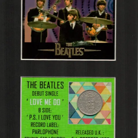 The Beatles 60th Anniversary Debut Single Release Card Coin Gift Set.