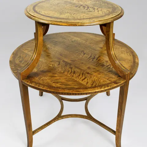 Early 20th c. Satinwood Two Tier Table