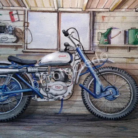 Greeves Scottish Six Day Trial Bike Nostalgic Metal Wall Art
