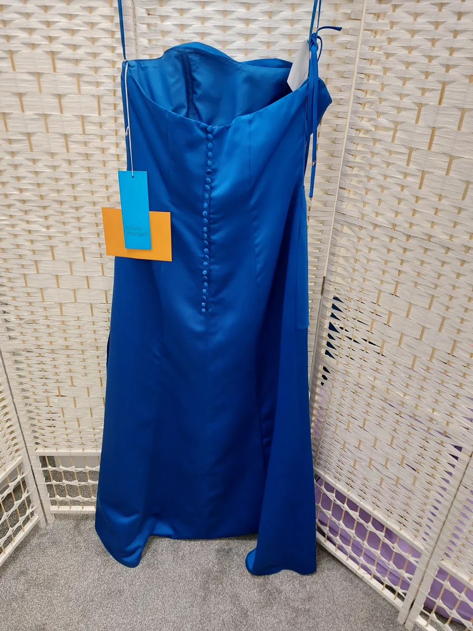 Designer Dress From Hilary Morgan.  RRP £295 Size 14-16 Turkish Blue