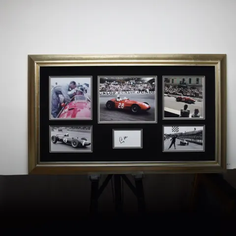 STIRLING MOSS original signature presentation