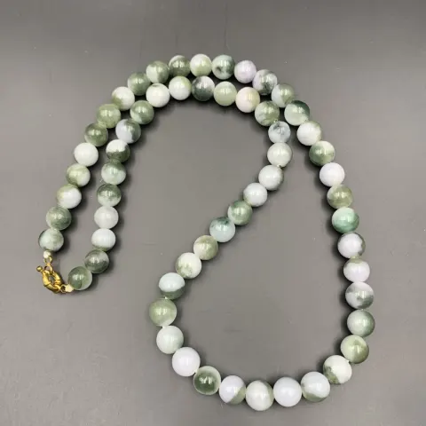 VV-TT-75, Awesome Natural Burmese Jade Beads Necklace