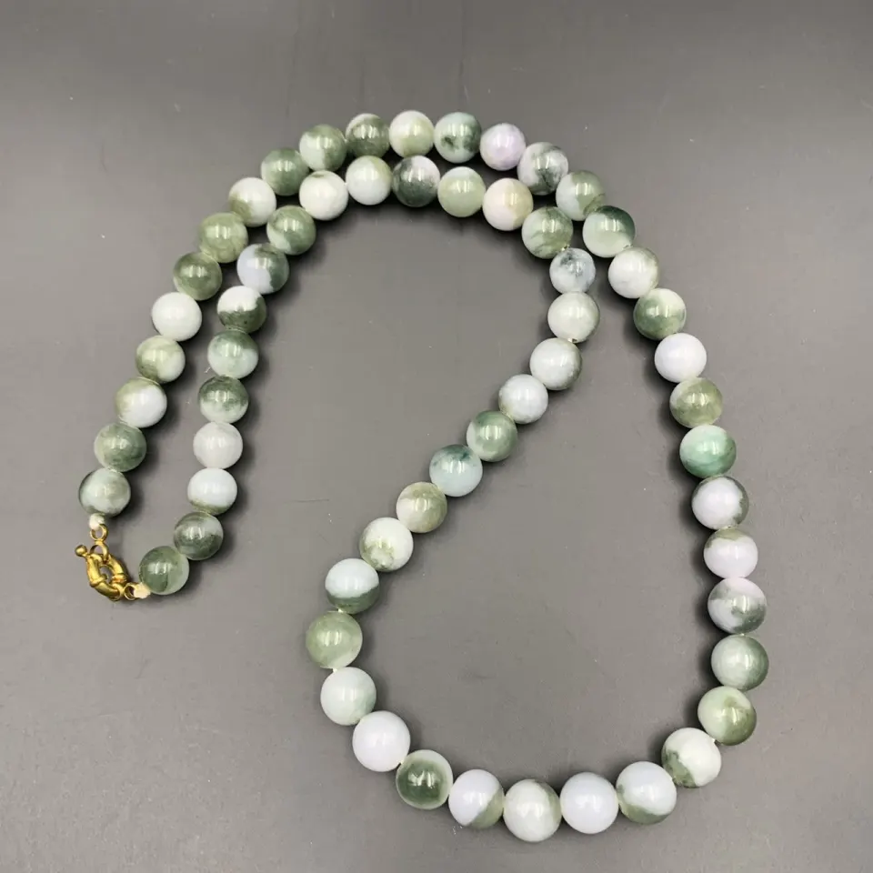 VV-TT-75, Awesome Natural Burmese Jade Beads Necklace