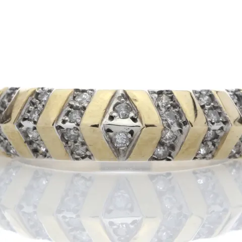 9ct Half Eternity Fancy Diamond Ring 0.21 Carats