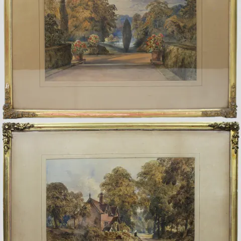 Pair of Fine Victorian Watercolours – English Landscape Views