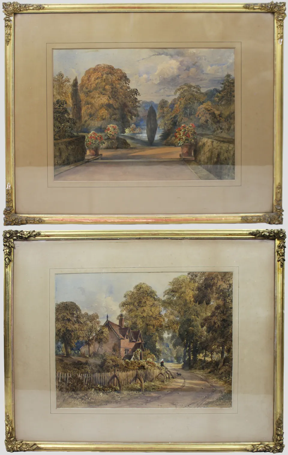 Pair of Fine Victorian Watercolours – English Landscape Views