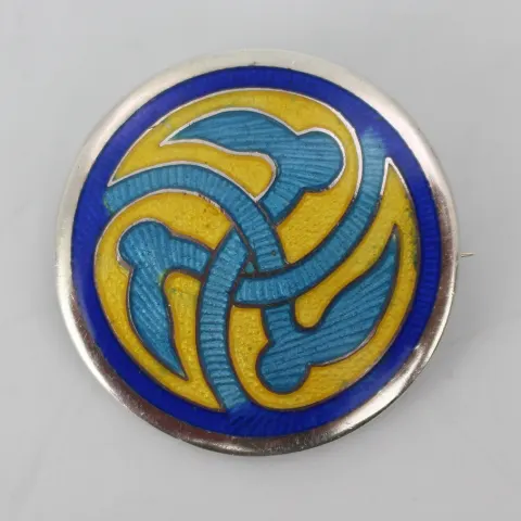 Silver & Enamel Mid 20th c. Derby & Co. Brooch