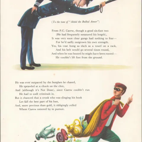 Double Sided Guinness Illustration Page 1953 "The Power Of The Law"A Genuine Double Sided