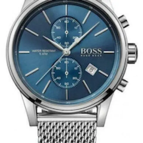 Hugo Boss 1513441 Men's Jet Blue Dial Silver Mesh Band Chronograph Watch
