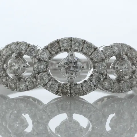 18ct White Gold Half Eternity Style Diamond Ring 0.57 Carats