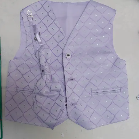 Lilac waistcoat and cravat, age 2 - 4