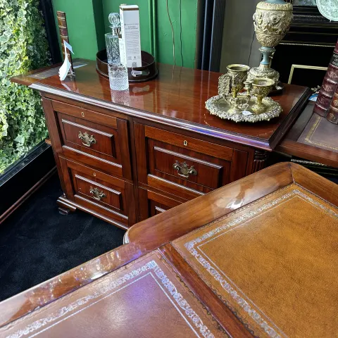 Italian Mahogany Four Drawer Filing Cabinet
