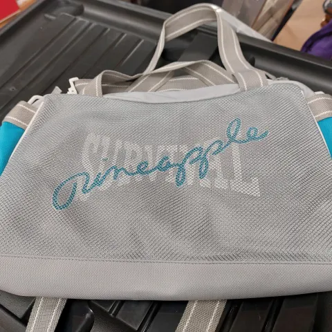 Grey and turquoise Pineapple bag