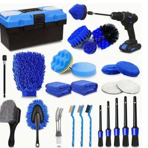 27-Piece Premium Car Detailing Kit – Complete Interior & Exterior Cleaning Set (Drill Not Included)