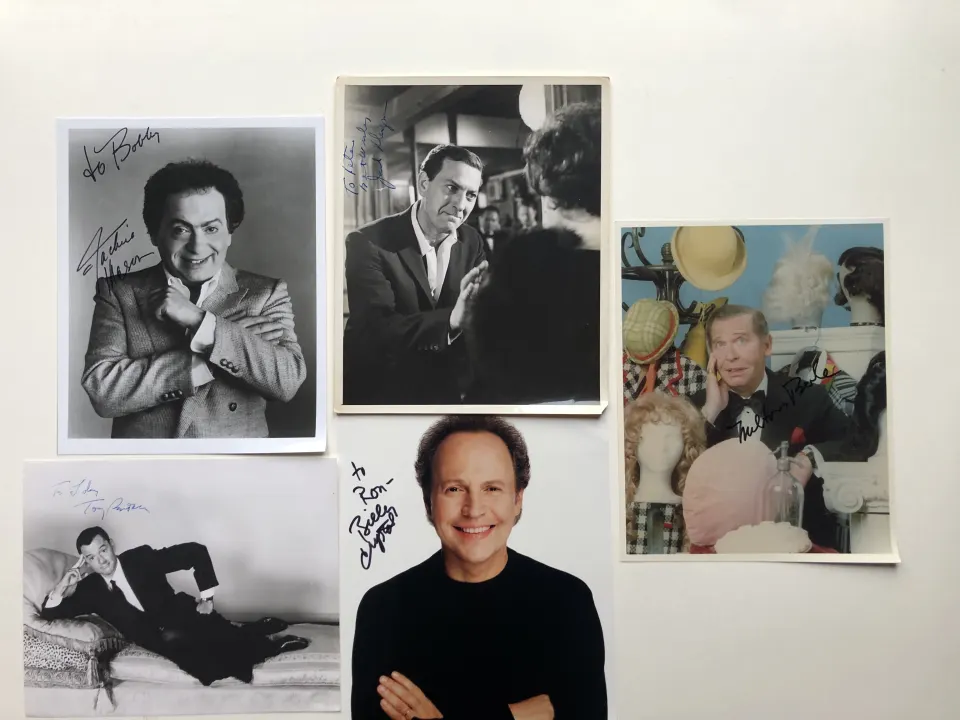 COMEDY; Tony Randall, Jack Klugman, Jackie Mason, Billy Crystal & Milton Berle original signatures