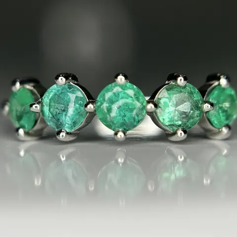 Beautiful 0.59Ct Natural Emerald Ring & Platinum 950