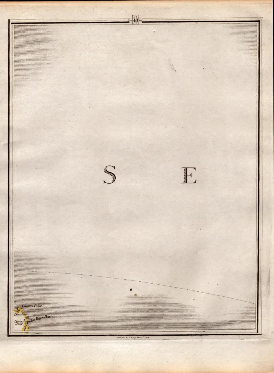 Anglesey Dulas Bay & Harbour John Cary’s Antique George III 1794 Map.