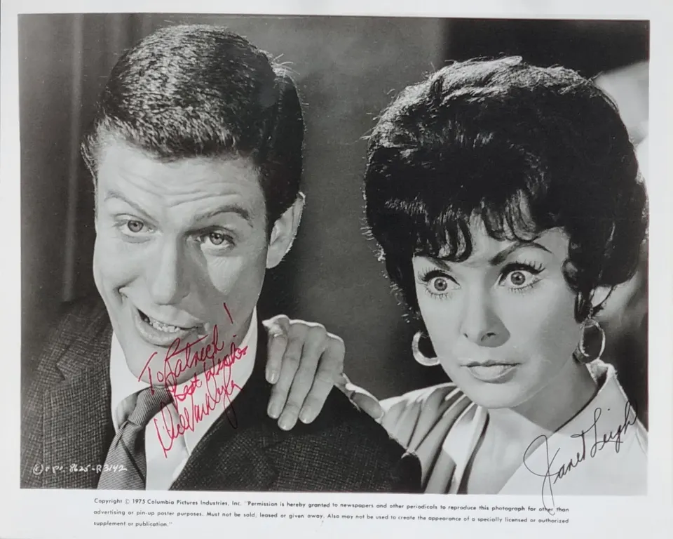 Dick Van Dyke & Janet Leigh Original Signatures