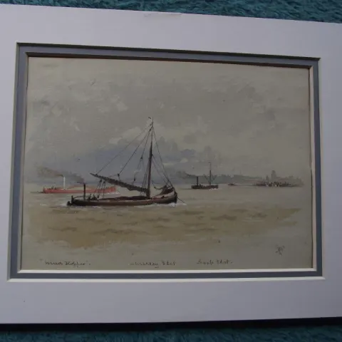 Robert Taylor Pritchett (1828-1907) - Maritime Watercolour Signed With Monogram
