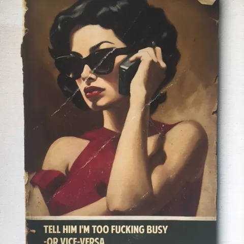Son of Innes (b 1977) ‘Tell Him I’m To f**king Busy Or Vice Versa,’ Editioned, Gicelee Print, Signed