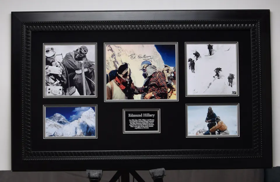 EDMUND HILLARY original signature presentation