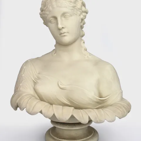 Victorian Parian Ware Bust of Clytie Sculpted by C. Delpech