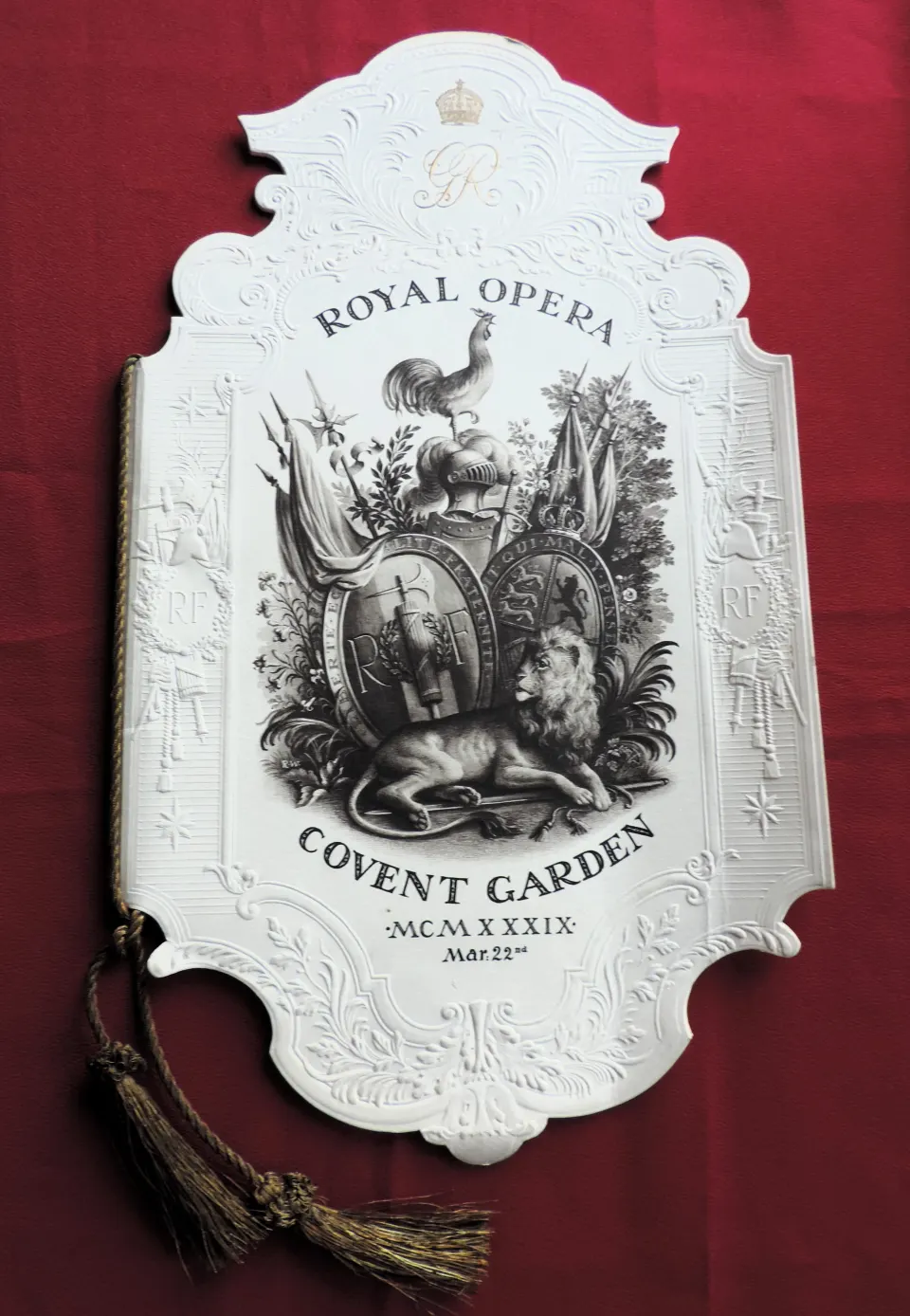 Rex Whistler Royal Opera House State Performance Programme March 2nd 1939