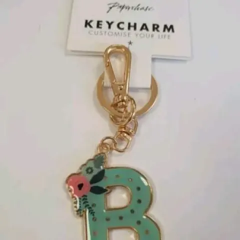 Box of 24 Keyrings of the letter B Paperchase